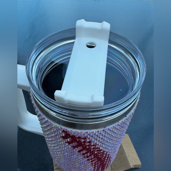 40oz embelished Baseball Tumbler with Handle - Picture 4 of 4